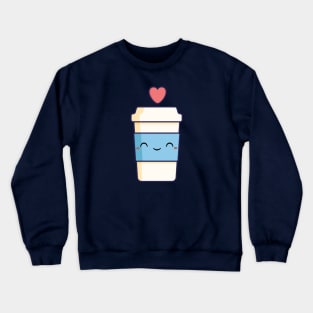 Hearty Cute Kawaii Coffee Crewneck Sweatshirt